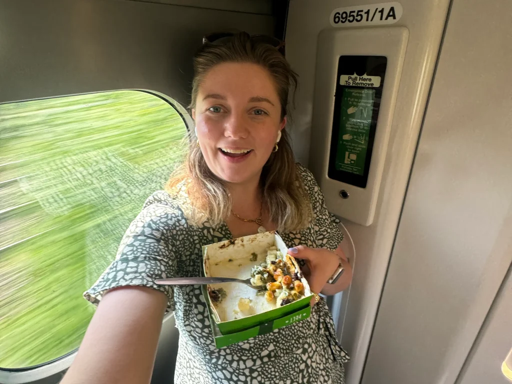 Chelsea with Stinky Food Smelly On Train